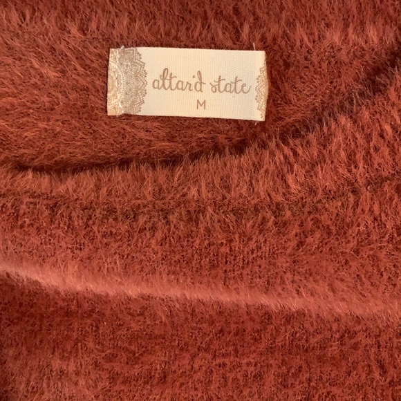 Altar’d state Fuzzy short sleeve shirt - Picture 3 of 4